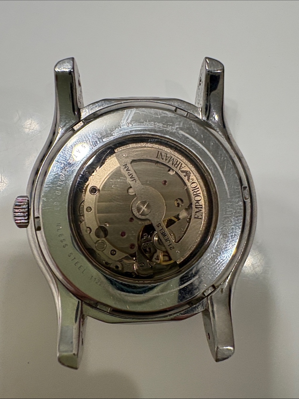 Emporio Armani Gold Dial Skeleton Mechanical Watch Case - Picture 2 of 2